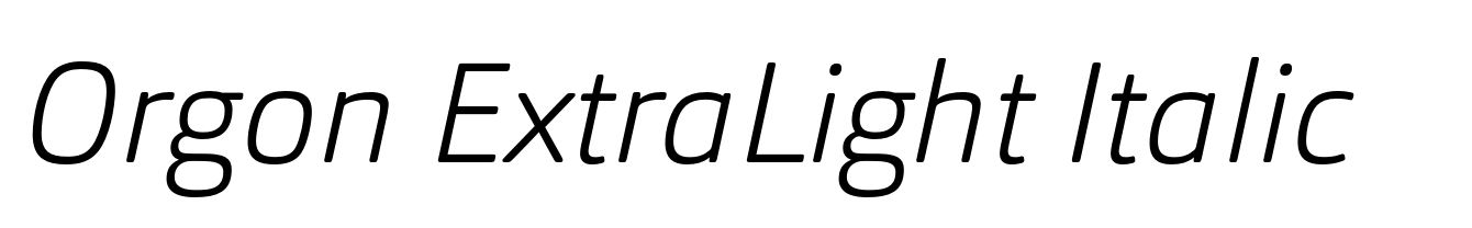 Orgon ExtraLight Italic